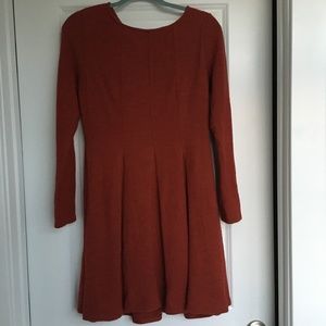 Dolan Fit and Flare Fleece Dress - Cinnamon